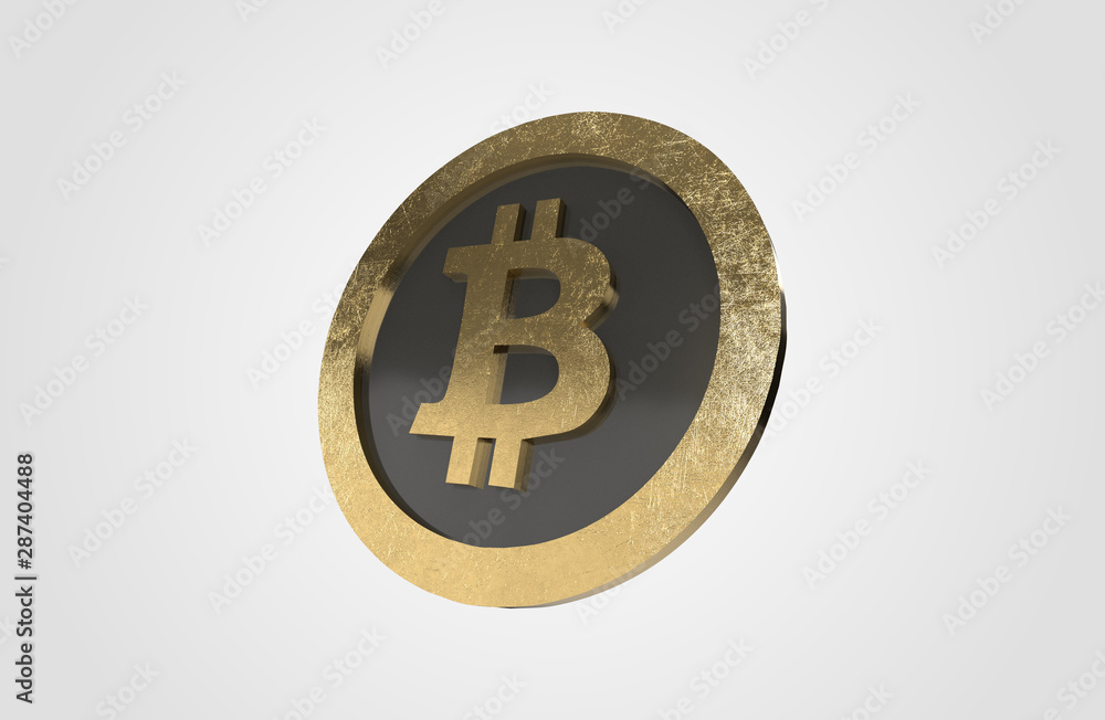 Cryptocurrencies Bitcoin Coin 3D Render Cryptocurrencies Bitcoin Coin 3D Render