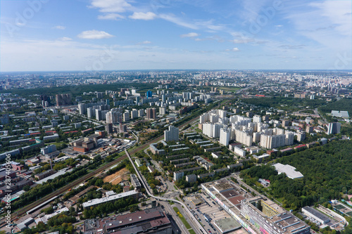 View of moscow from above, from the top of the television tower © Fizzl