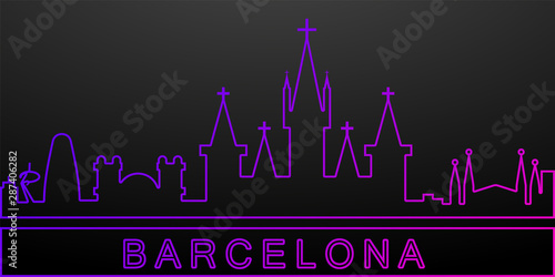 Barcelona detailed skyline nolan icon. Elements of cities set. Simple icon for websites, web design, mobile app, info graphics