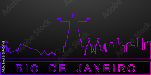 Rio de janeiro detailed skyline nolan icon. Elements of cities set. Simple icon for websites, web design, mobile app, info graphics