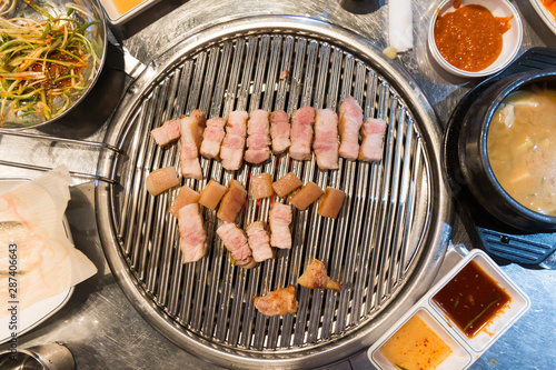 Samgyupsal Korean style pork bbq,