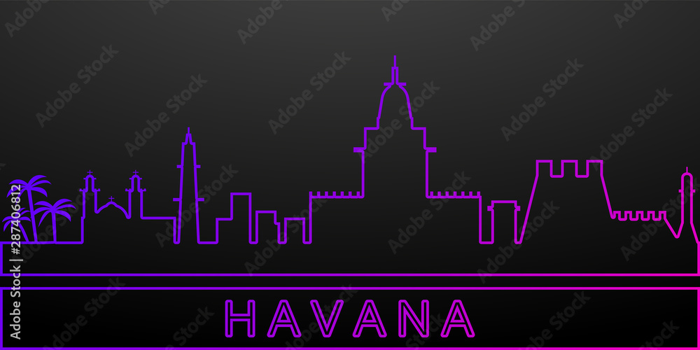 Havana detailed skyline nolan icon. Elements of cities set. Simple icon for websites, web design, mobile app, info graphics