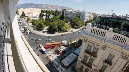View of Syntagma square in the Greek capital, Athens.