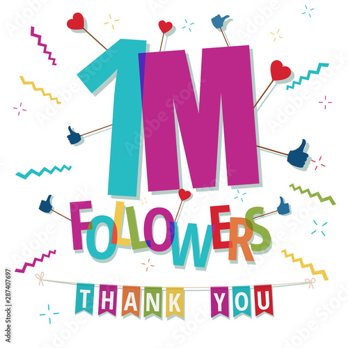 One million Followers Thank You