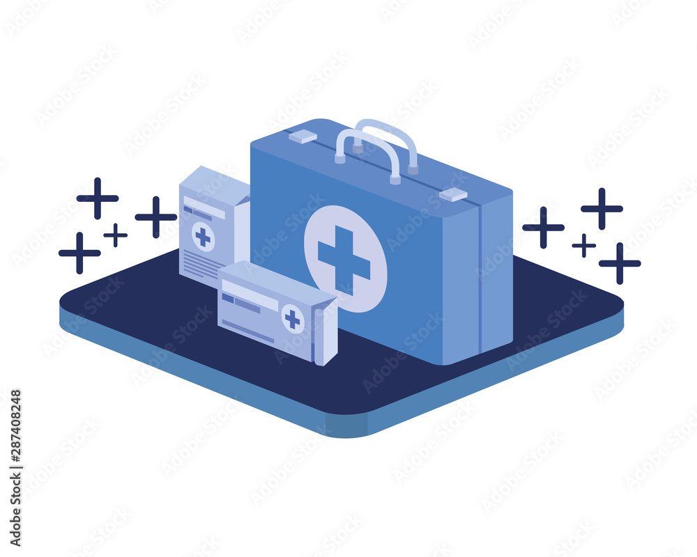 first aid kit on white background first aid kit on white background