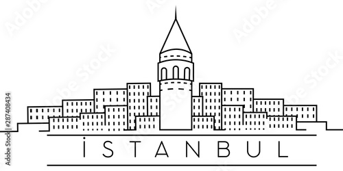 Istanbul city outline icon. Elements of Turkey cities illustration icons. Signs, symbols can be used for web, logo, mobile app, UI, UX