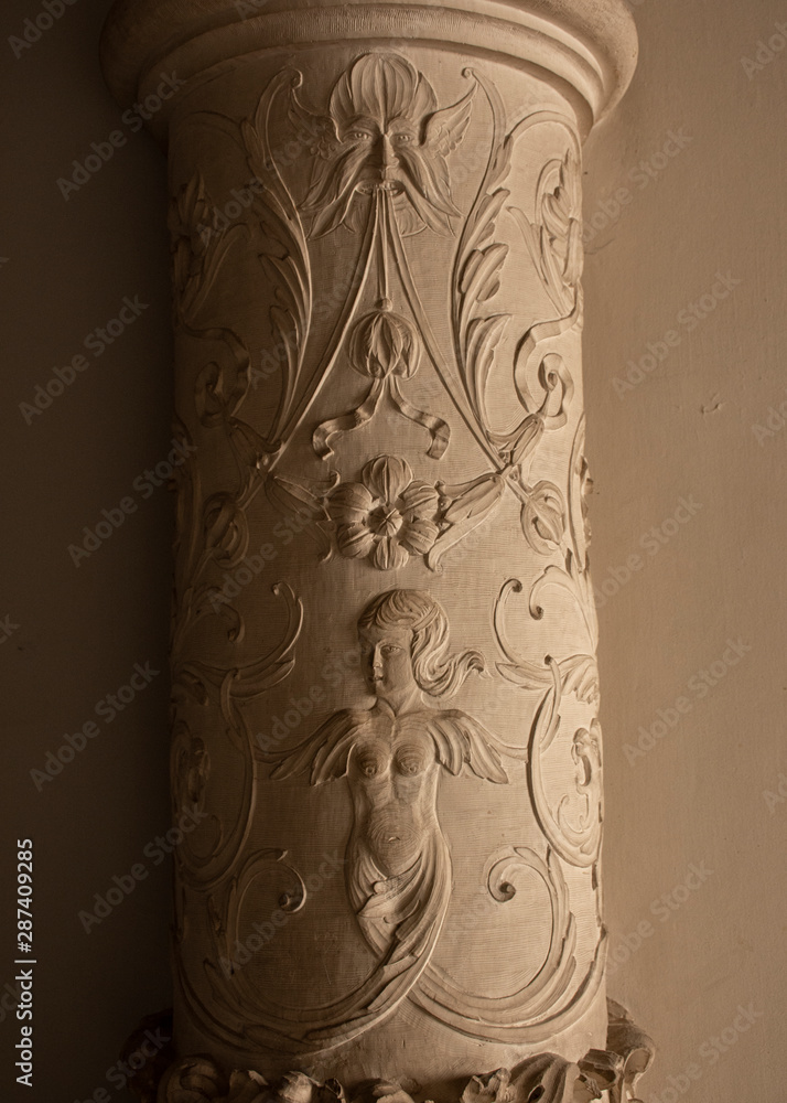 Ornate Column Relief, Portugal