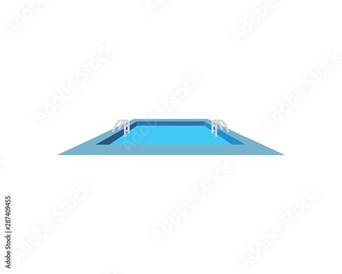 swimming pool icon logo vector illustration design