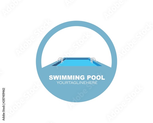 swimming pool  icon logo vector illustration design