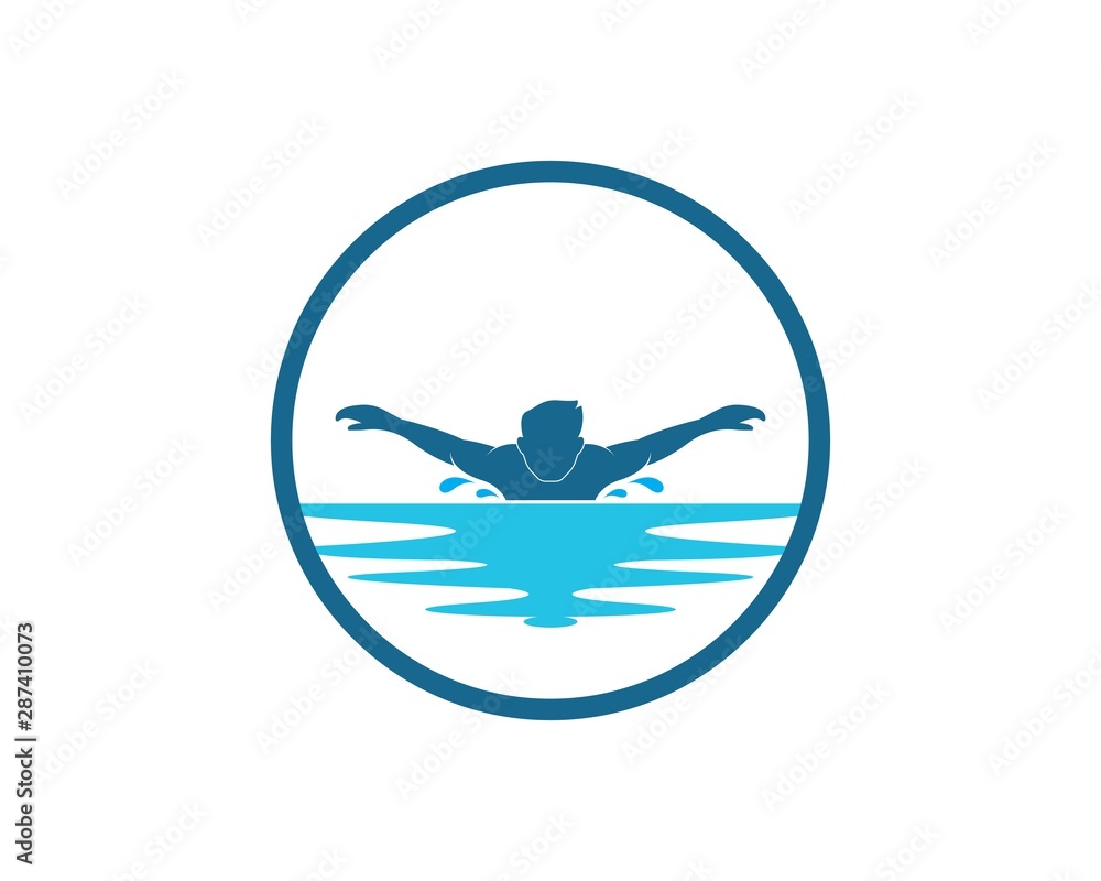 swimming icon logo vector illustration design swimming icon logo vector illustration design