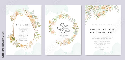 beautiful wedding invitation card template