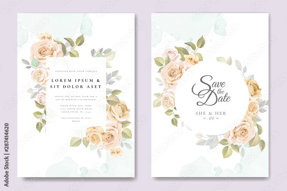 beautiful wedding invitation card template