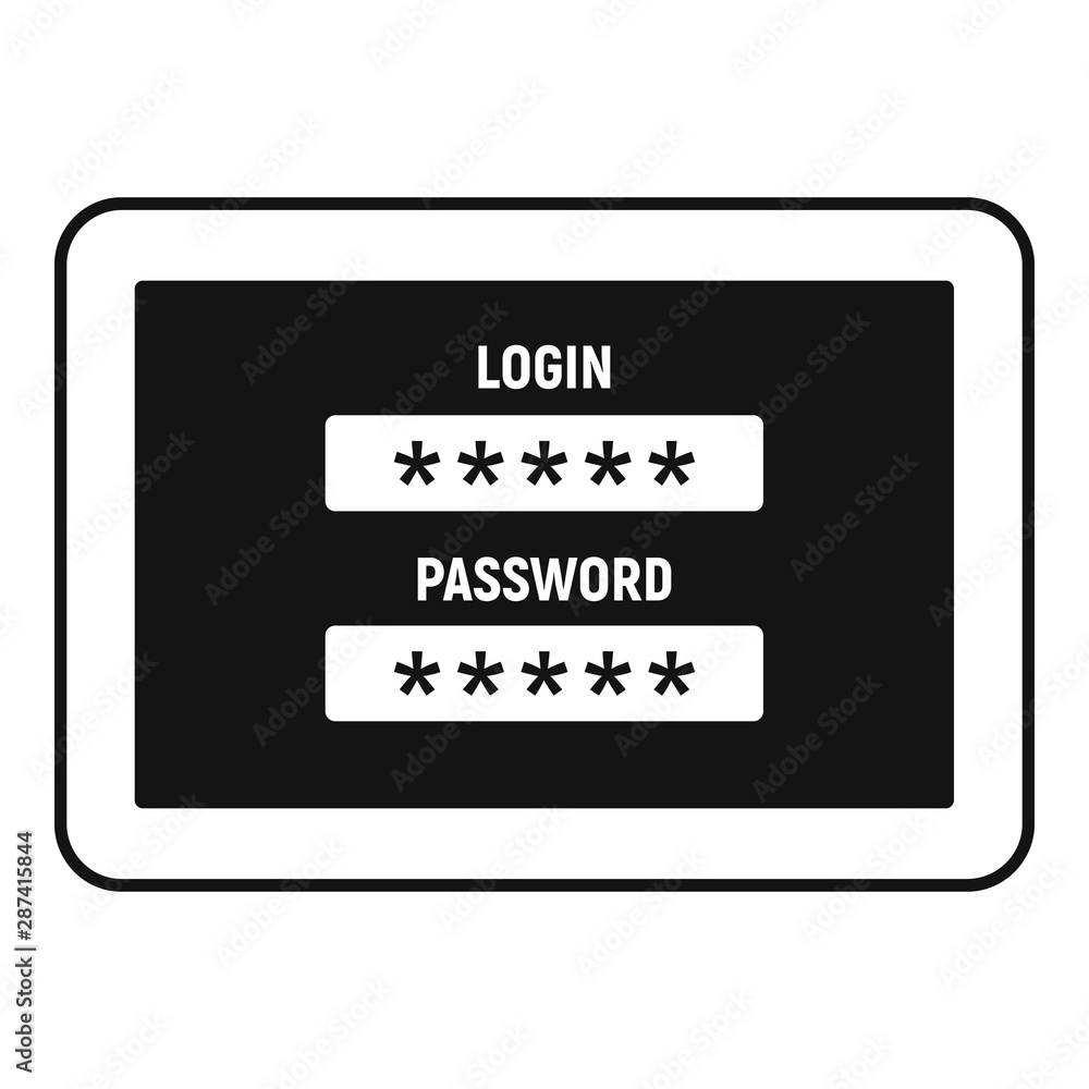 Web bank login icon. Simple illustration of web bank login vector icon for web design isolated on white background Web bank login icon. Simple illustration of web bank login vector icon for web design isolated on white background