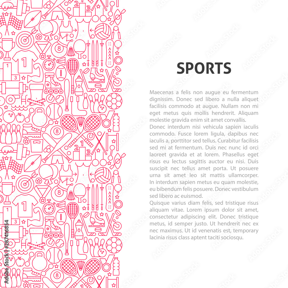 Fototapeta premium Sports Line Pattern Concept