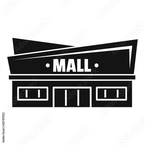 Facade mall icon. Simple illustration of facade mall vector icon for web design isolated on white background