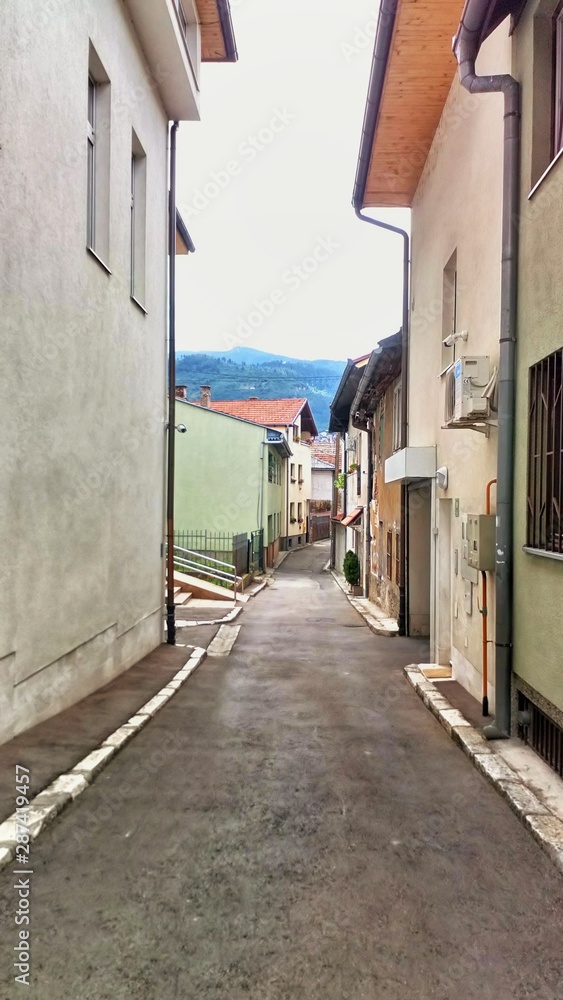 narrow street in old town Saraevo