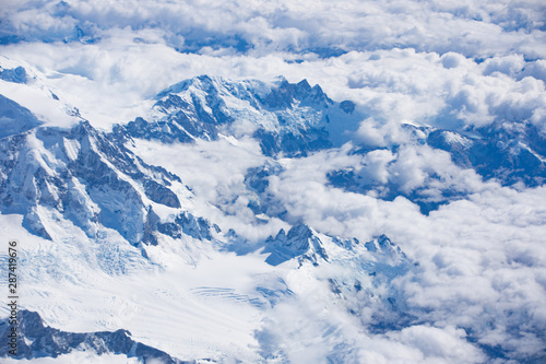 Glaciers on the Patagonian Icefield in Chile seen from an aeroplane © Mark Hunter