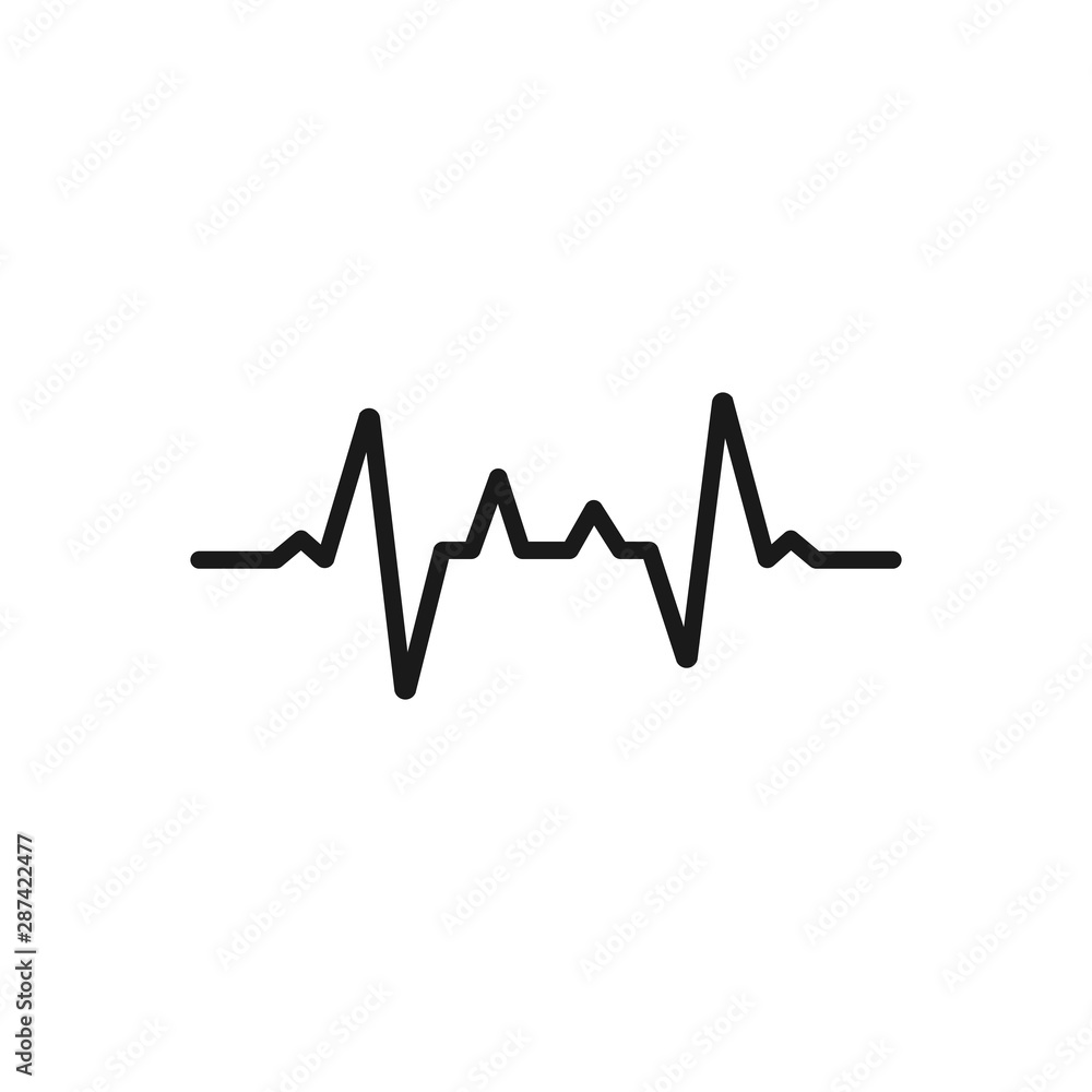 heart rate - minimal line web icon. simple vector illustration. concept for infographic, website or app.