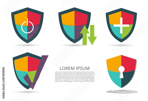 Free Download Abstract image of cyber security concept. Illustrates the idea of cybersecurity or confidentiality of information in the form of lines and shapes. five characters. antivirus - GFXLoad