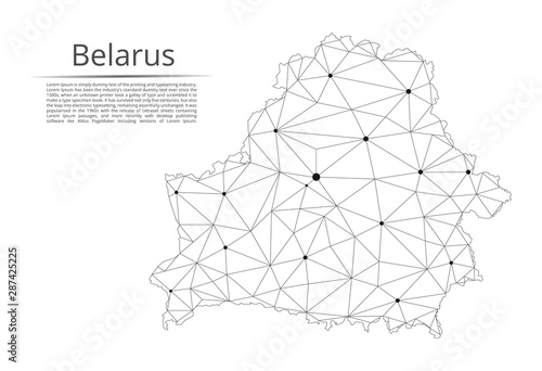 Photo Belarus communication network map