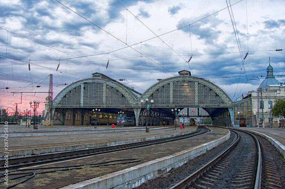 Naklejka premium railway station