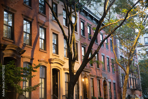 Wallpaper Mural Row of typical Residential homes seen from New York City Manhattan  Torontodigital.ca