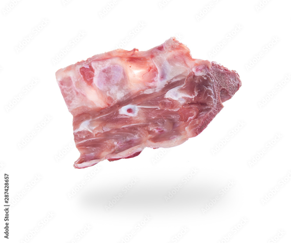 Raw pork bone isolated on white background Raw pork bone isolated on white background