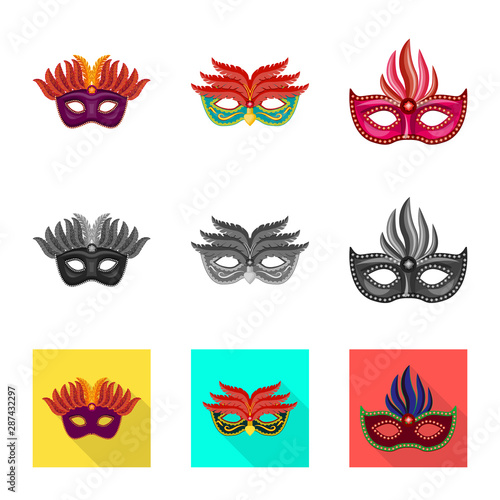 Vector design of luxury and celebration sign. Set of luxury and hide vector icon for stock.