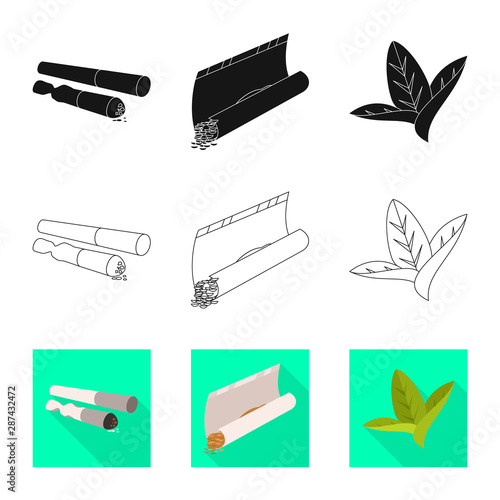 Vector design of accessories and harm logo. Set of accessories and euphoria stock symbol for web.