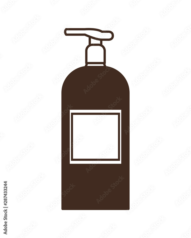 silhouette of dispenser bottle on white background silhouette of dispenser bottle on white background