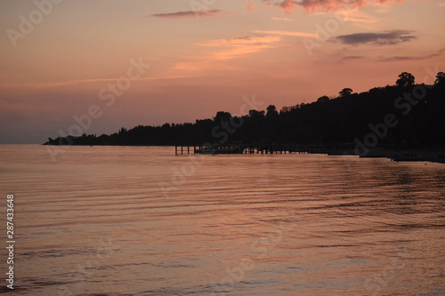 sunset on the sea
