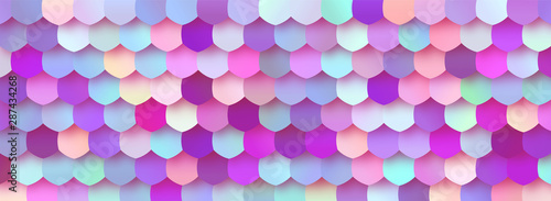 Pastel Colorful Papercut Mosaic Trendy Design BG photo