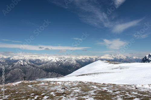 Vom Monte Baldo Blick auf die Alpen