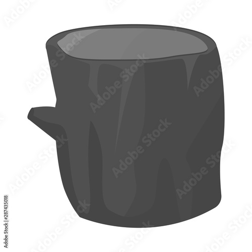 Vector illustration of stump and wood icon. Collection of stump and firewood vector icon for stock.
