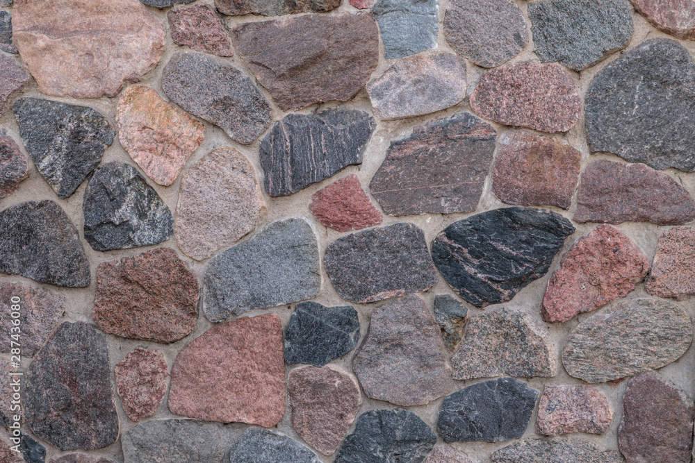 Wall of chipped stone. Close-up. Wall of chipped stone. Close-up.