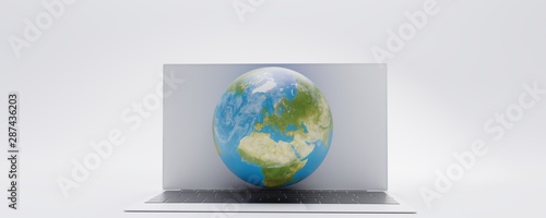 globe planet earth at compu...