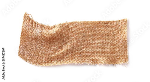Adhesive bandage isolated on white background, top view