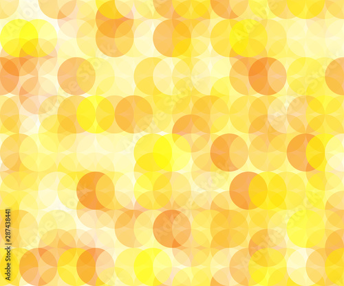 Yellow abstract seamless pattern made from rounds.