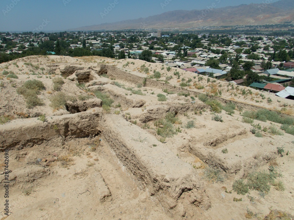 archeological site of ancient panjakent in tajikistan