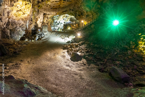 Lichtstimmung in der Nebelhöhle, schwäbische Alb photo