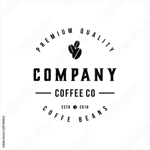 Retro coffee logo for coffee shop logo design template