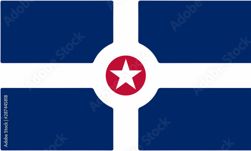 Vector Illustration of Indianapolis state flag