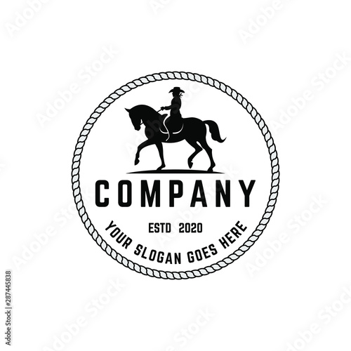 Horse / Cowboy Logo Design Template Vector