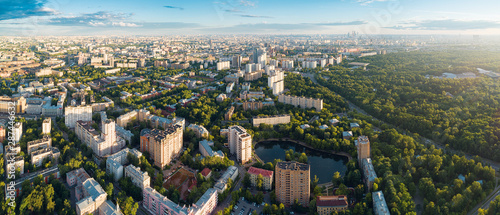 Aerial view of Moscow over the Sokolniki district © mikelaptev