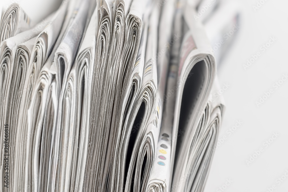 Newspaper closeup. The concept of morning news Newspaper closeup. The concept of morning news