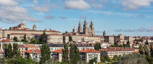 Leinwand Poster Santiago de Compostela panoramic view
