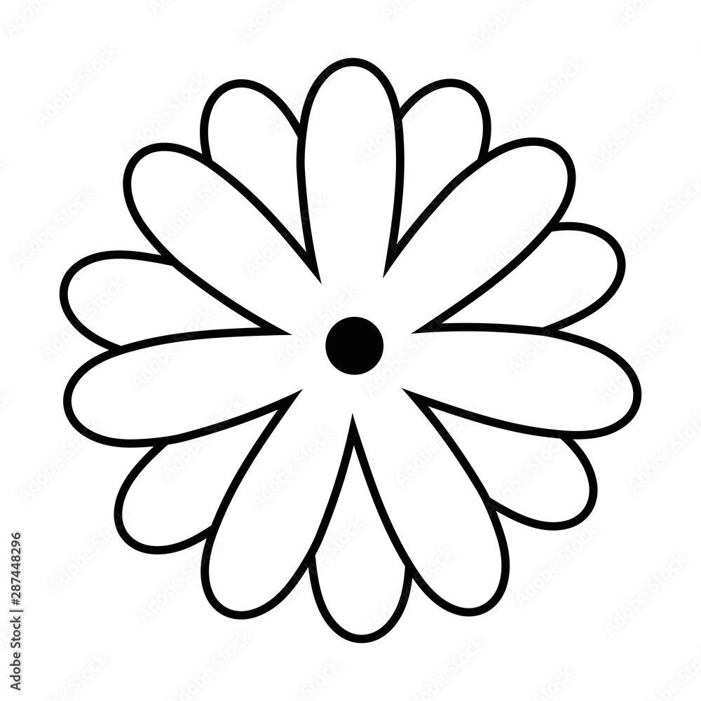 Isolated flower ornament design vector illustration Isolated flower ornament design vector illustration