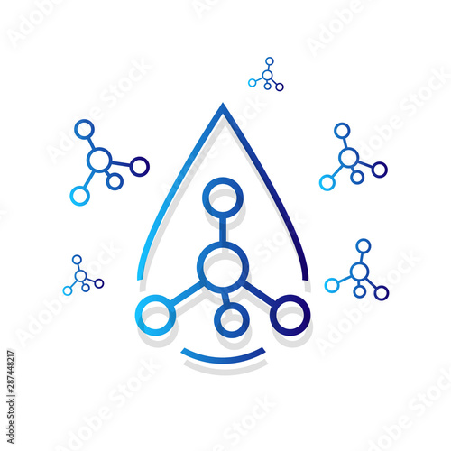 Drop of liquid vector illustration on white background