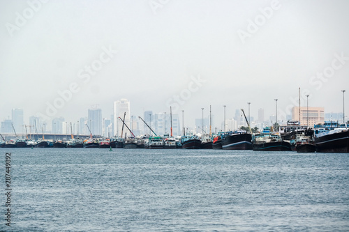 Boats and skyline at the Coast in Dubai © Rouven