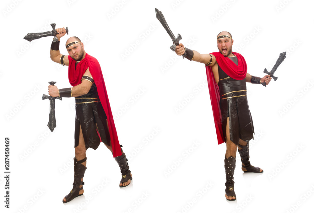 Gladiator isolated on white background Gladiator isolated on white background